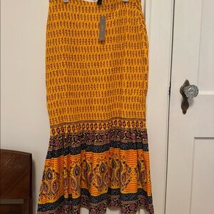 JCrew women’s mermaid midi skirt sz 4 ruched, ruffle bottom, side zip closure